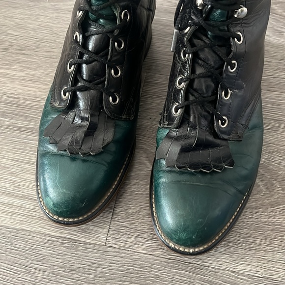 Laredo Two-Tone Leather Roper Boots - Picture 4 of 9